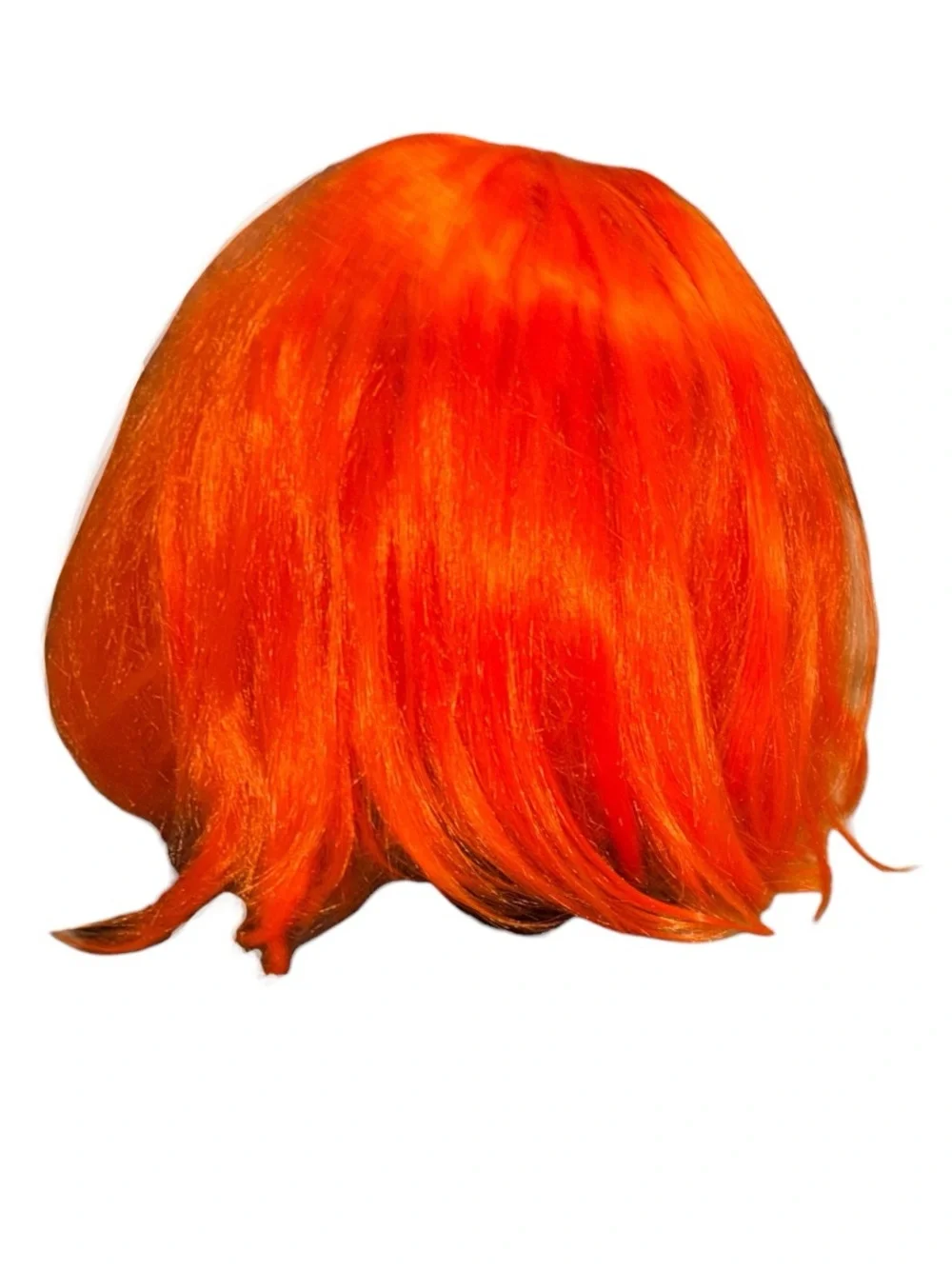 Vibrant Orange Synthetic Bob Wig - Women Hair